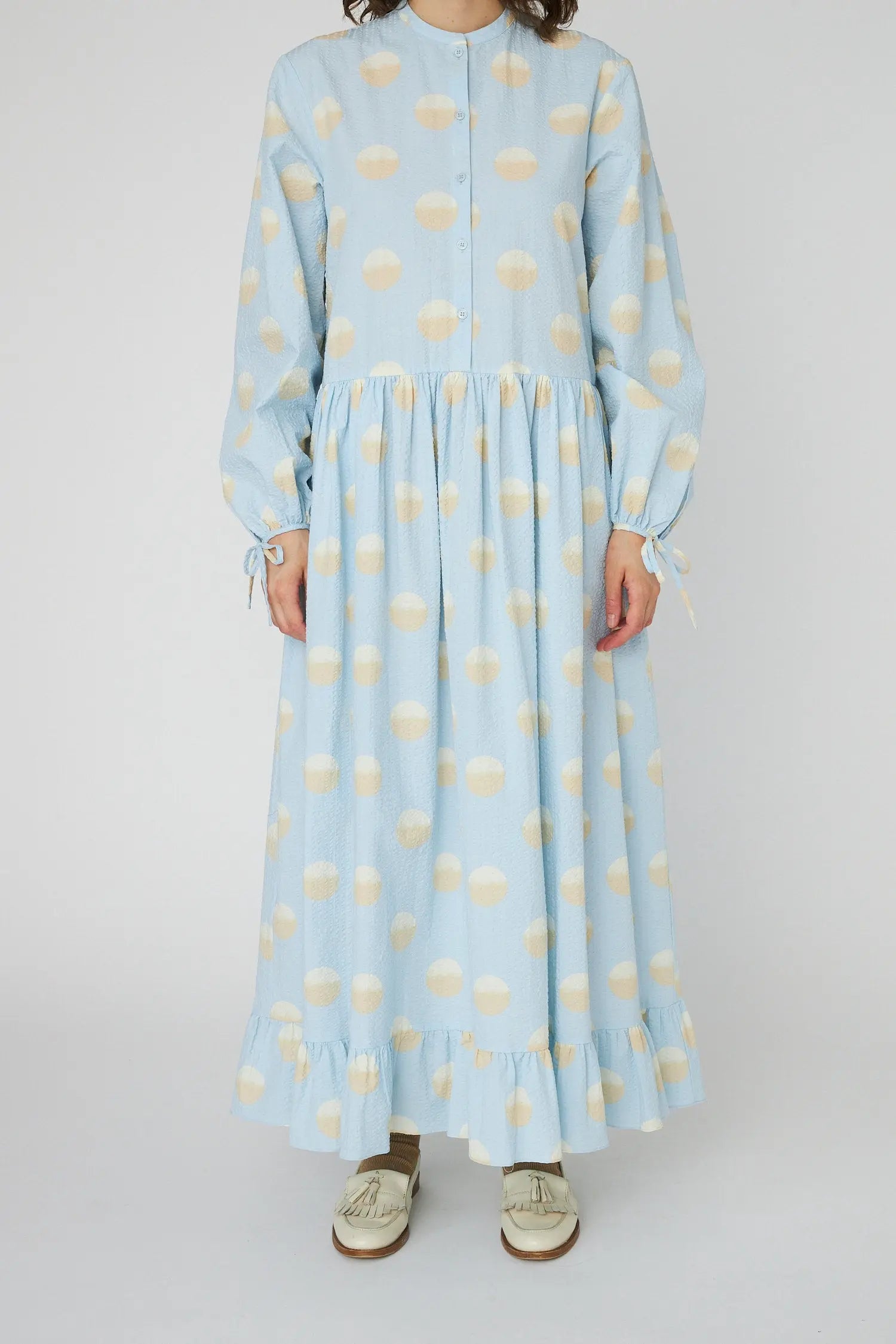 Stella Nova Big Dot Maxi Dress Dress 302 Light Blue