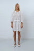 Crisp Delicate embroidered cotton dress - White