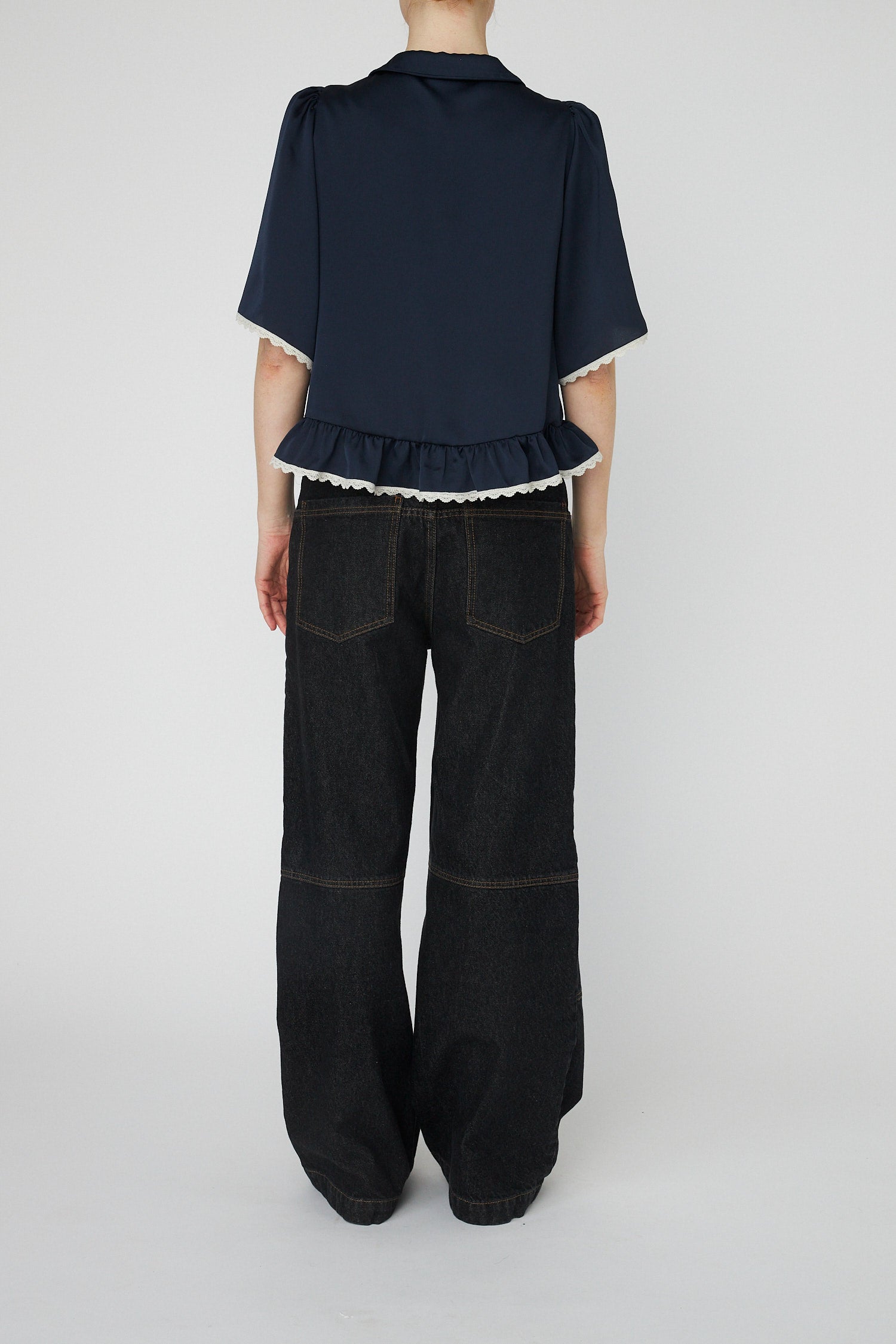 Stella Nova Delicate Lace Shirt Shirt 409 Navy /Creme