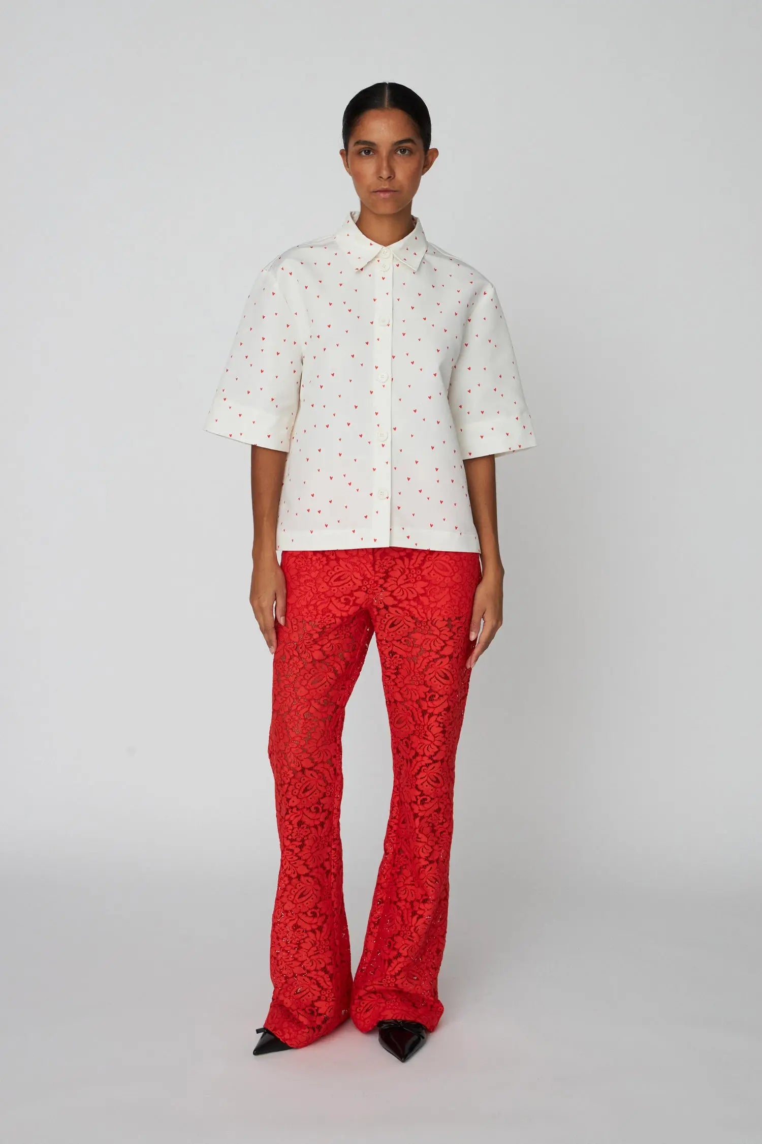 Stella Nova Heart Printed Shirt Shirt 371 Hearts