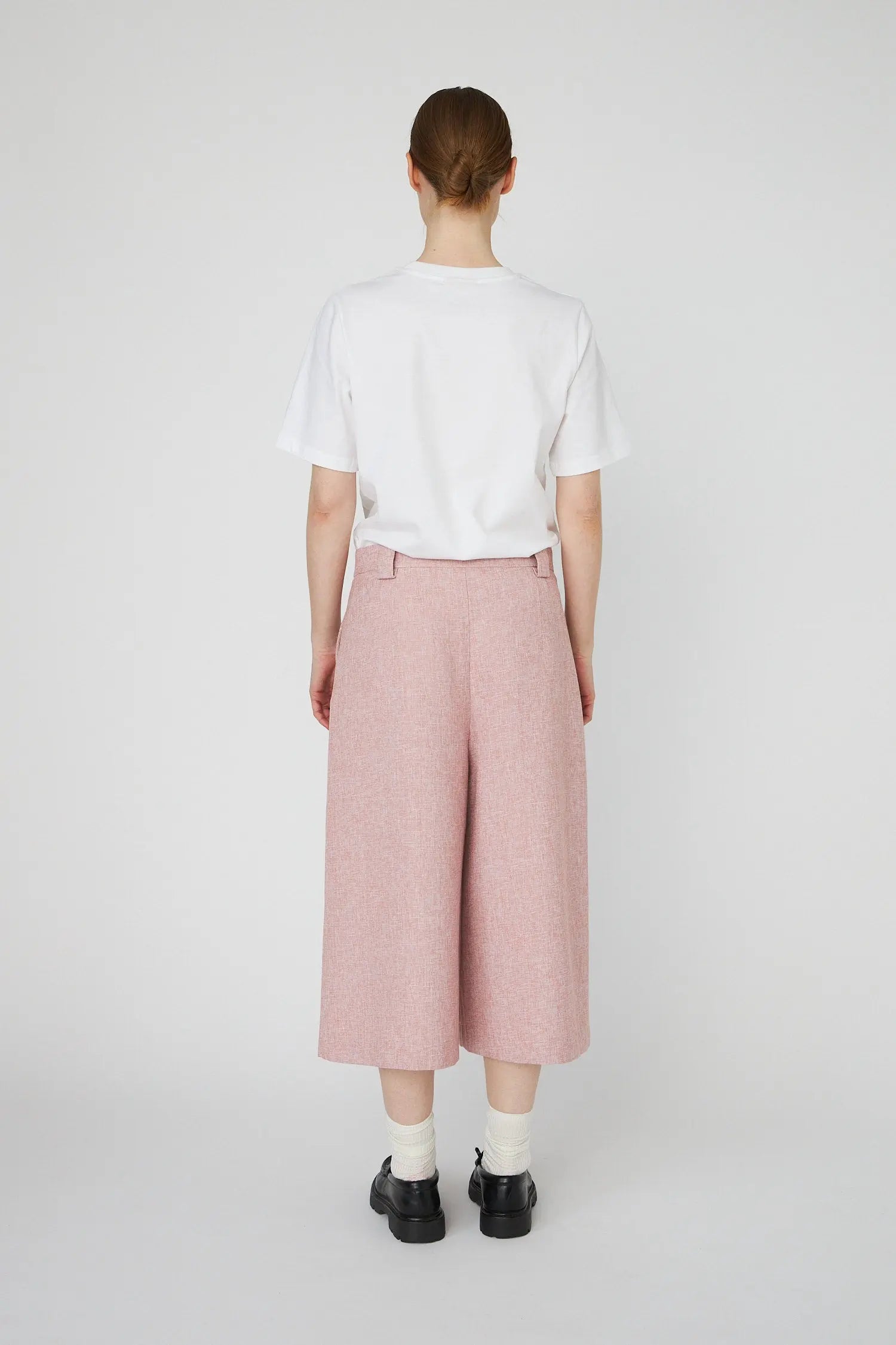 Stella Nova Salt and Pepper Cropped Low-Waist Pants Pants 601 Pink Powder