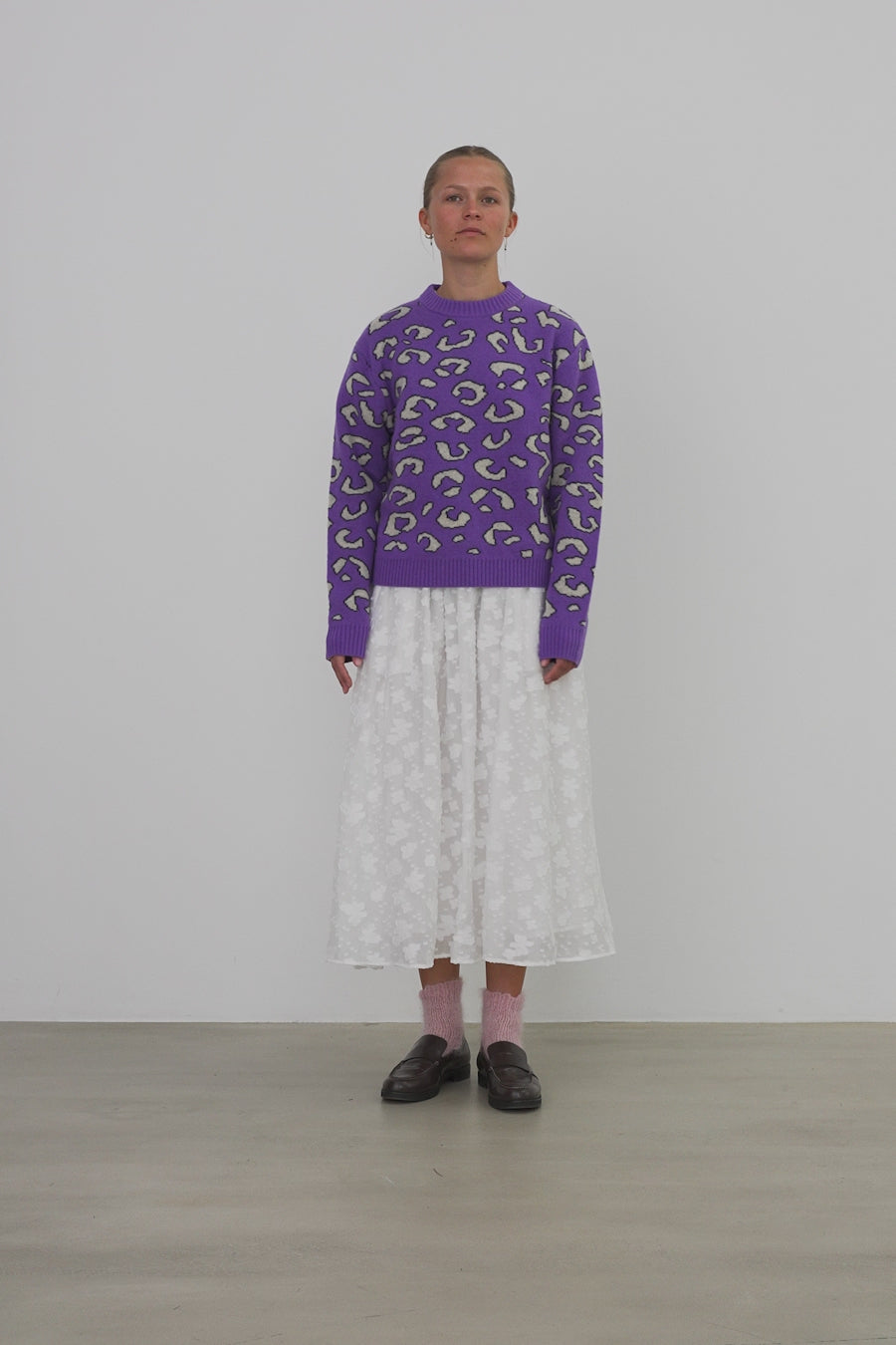 Stella Nova Animal Jacquard Sweater Sweater 543 Monster Purple