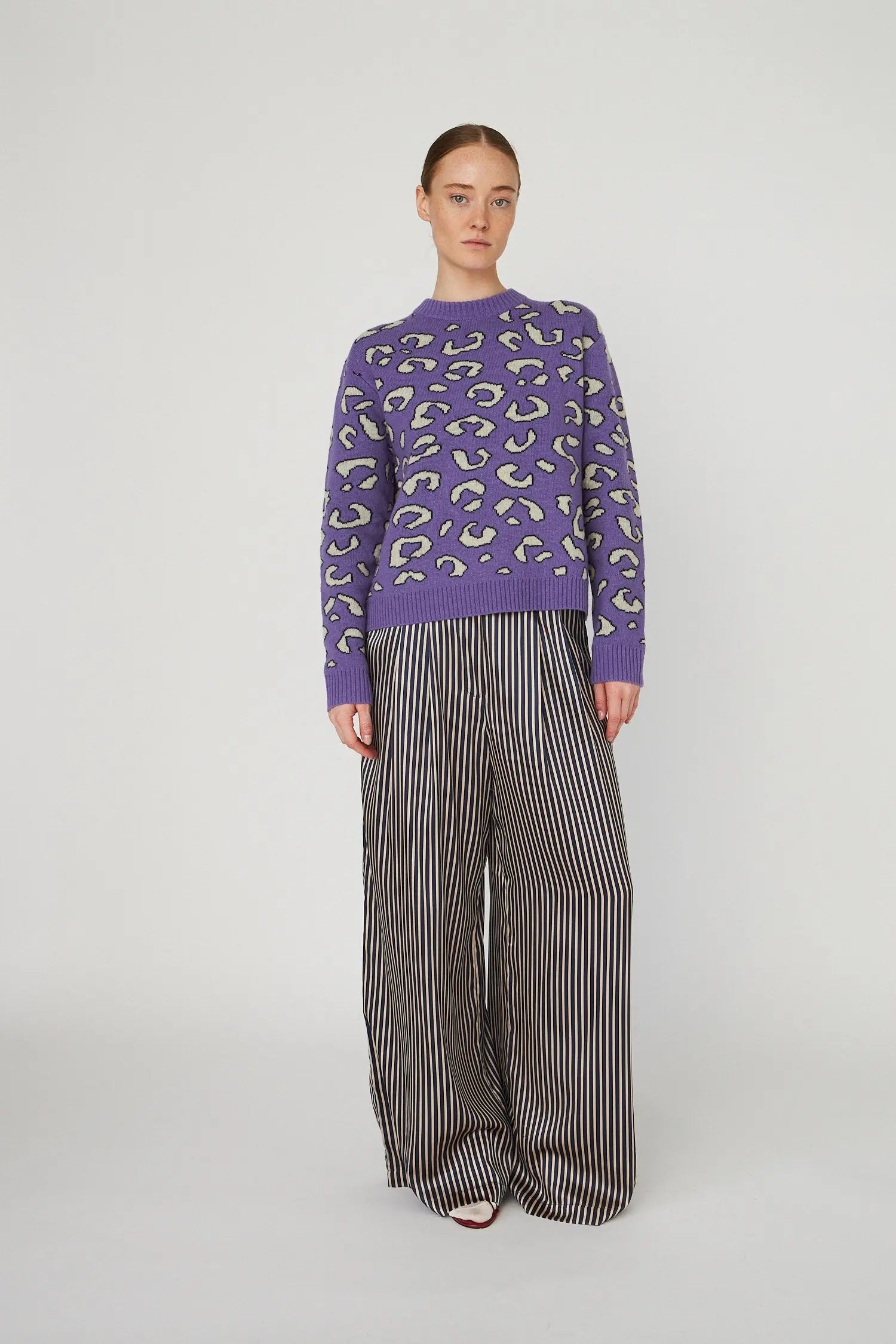 Stella Nova Animal Jacquard Sweater Sweater 543 Monster Purple