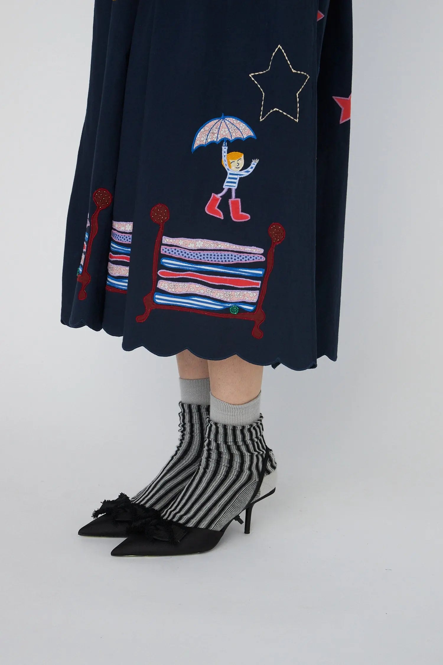 Stella Nova Bead Embellished Midi Dress Dress 395 Navy