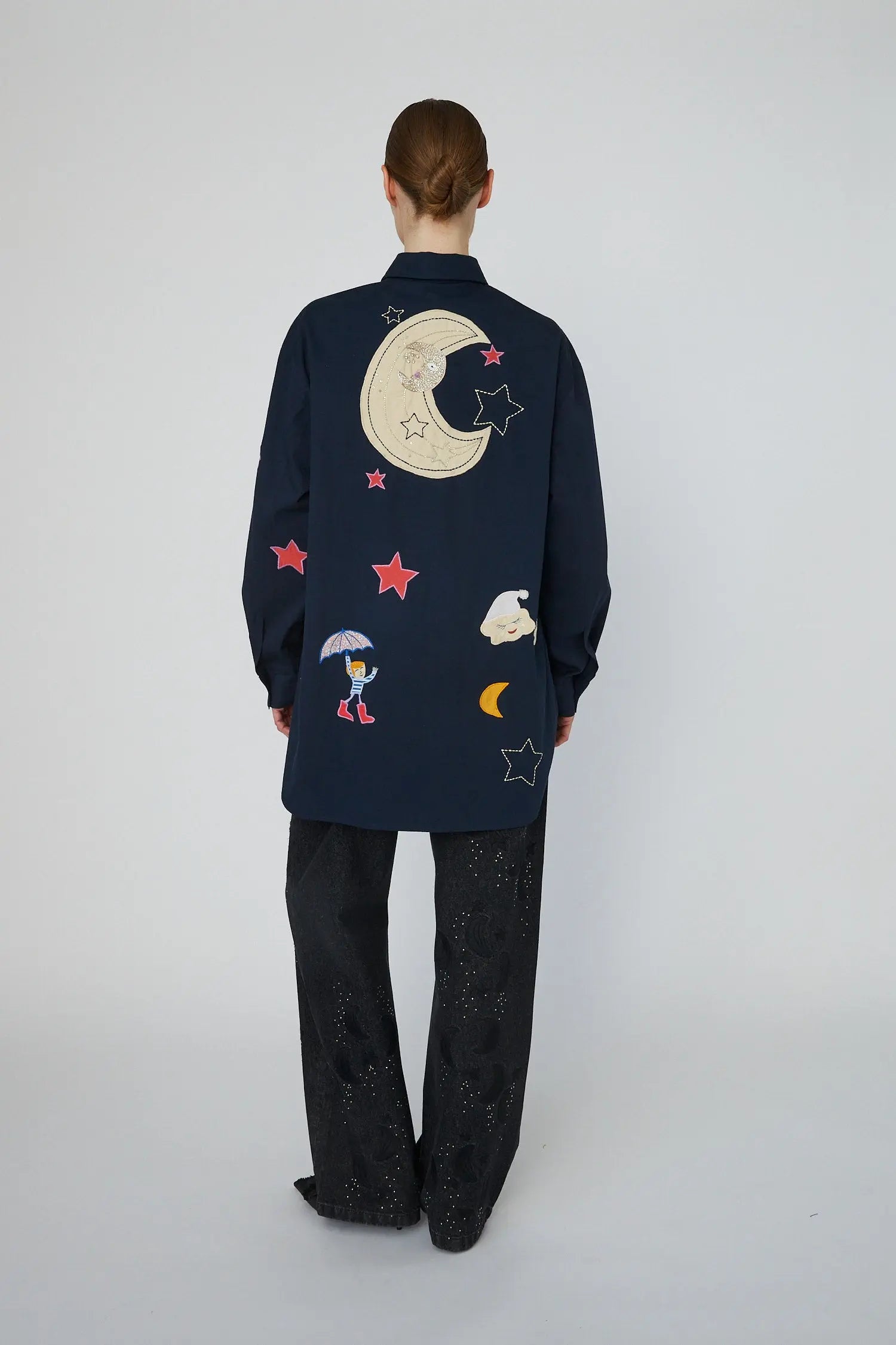 Stella Nova Bead Embellished Shirt Shirt 395 Navy