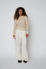 Bomuldssøms sweater - Creme