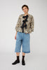 Sprød Peplum Bluse Med Sløjfe - Leopard