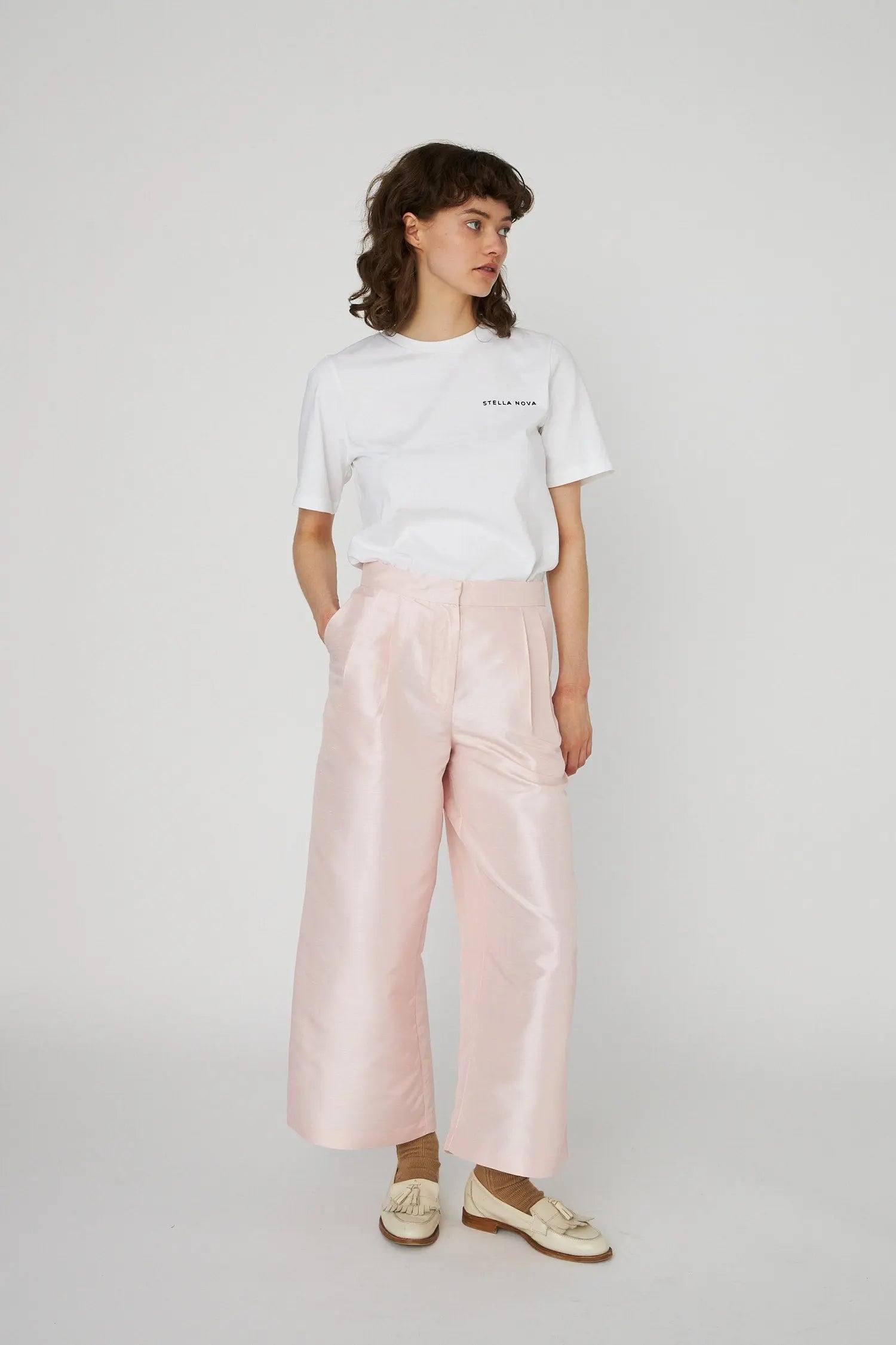 Stella Nova Cropped Low-Waist Pants Pants 558 Pale Pink