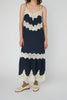 Delikat blonde slipkjole - Navy /Creme