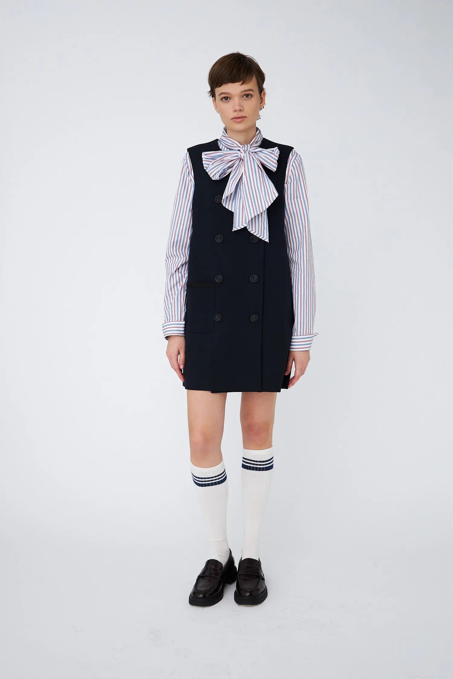 Stella Nova Double-Breasted Mini Dress Dress 395 Navy