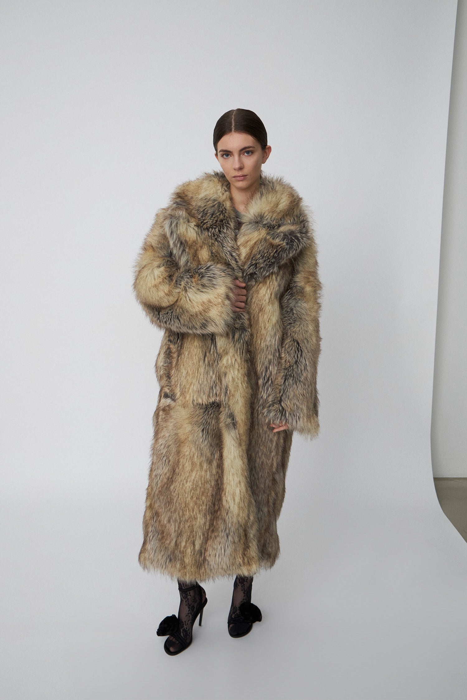 Stella Nova Faux Fur Coat Coat 178 Warm Nature