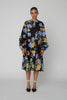 Flowered Cotton Loose Dress - Dark Flowers