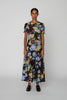 Flowered Cotton Midi Dress - Dark Flowers