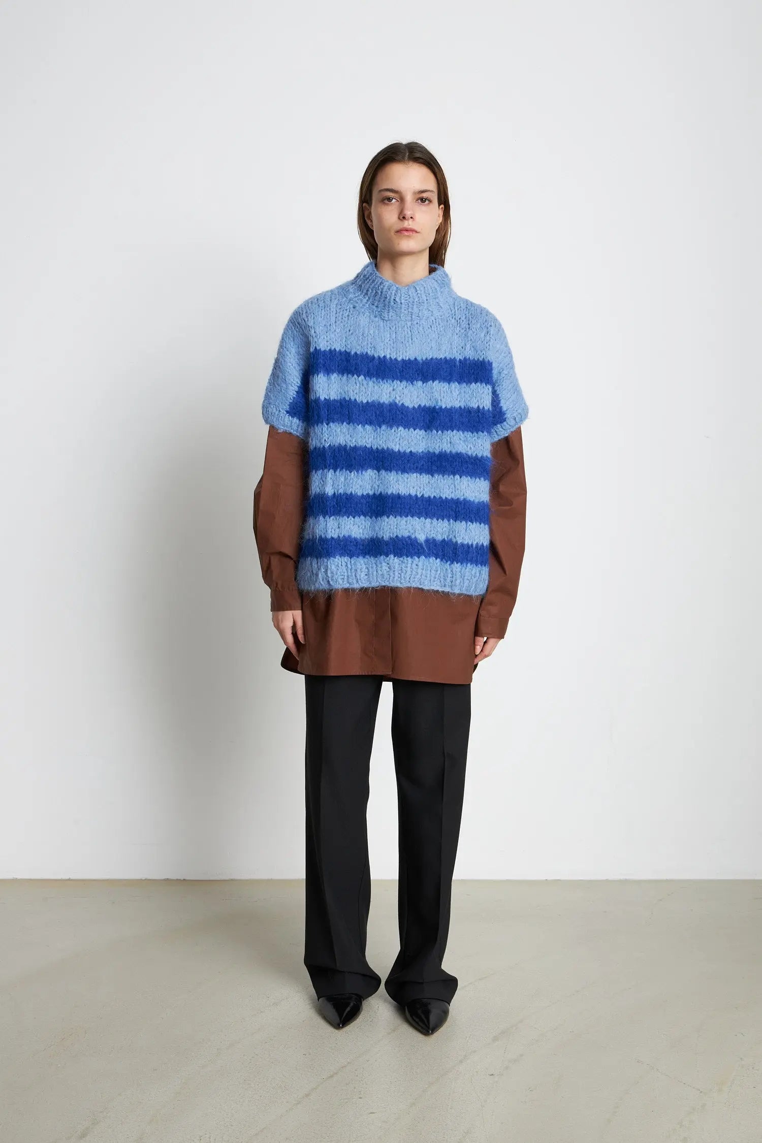 Stella Nova Handcrafted vest from Peru Slipover 302 Light Blue