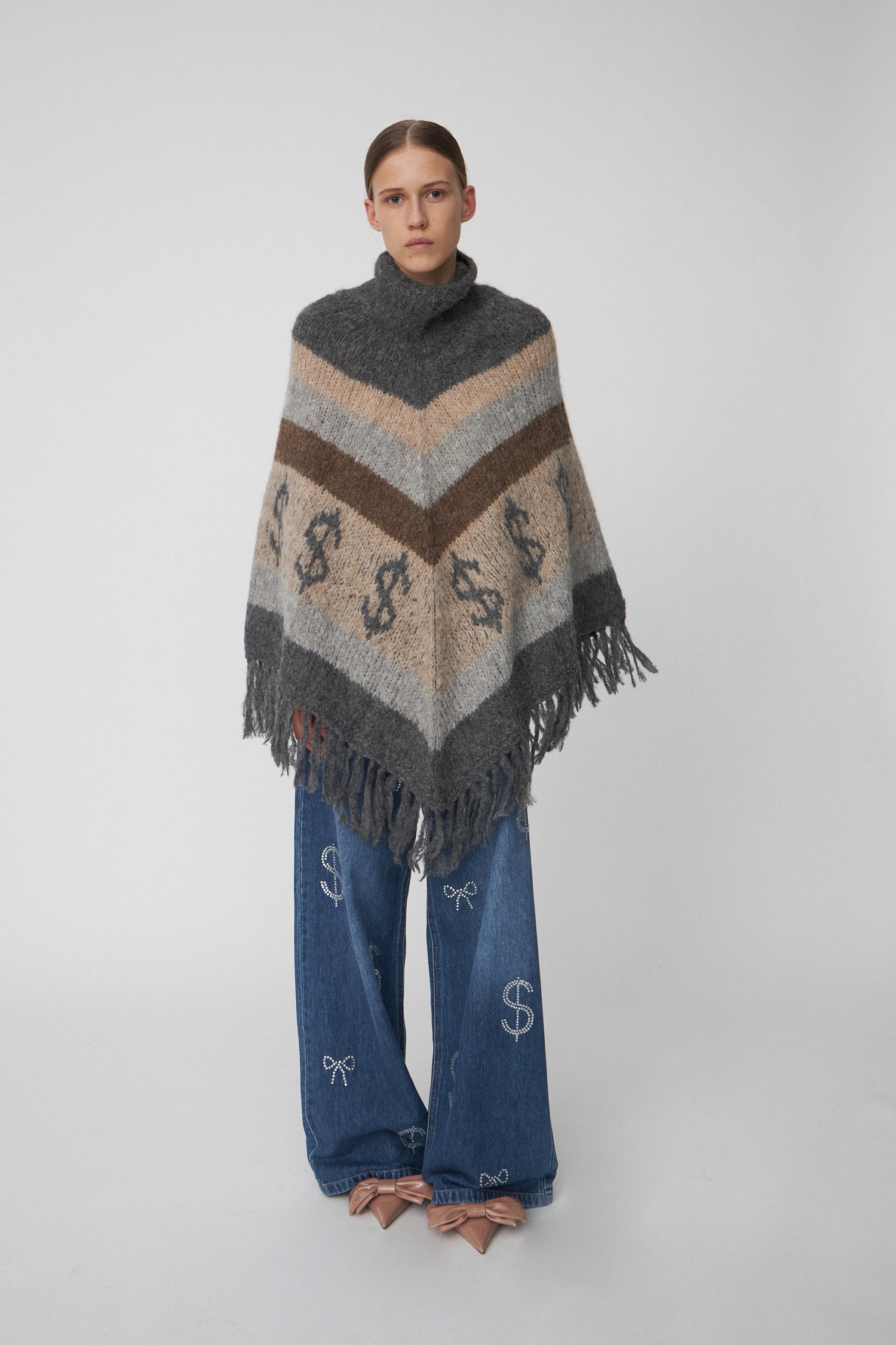 Stella Nova Handcrafted Peru Poncho Poncho 846 Brown Mix