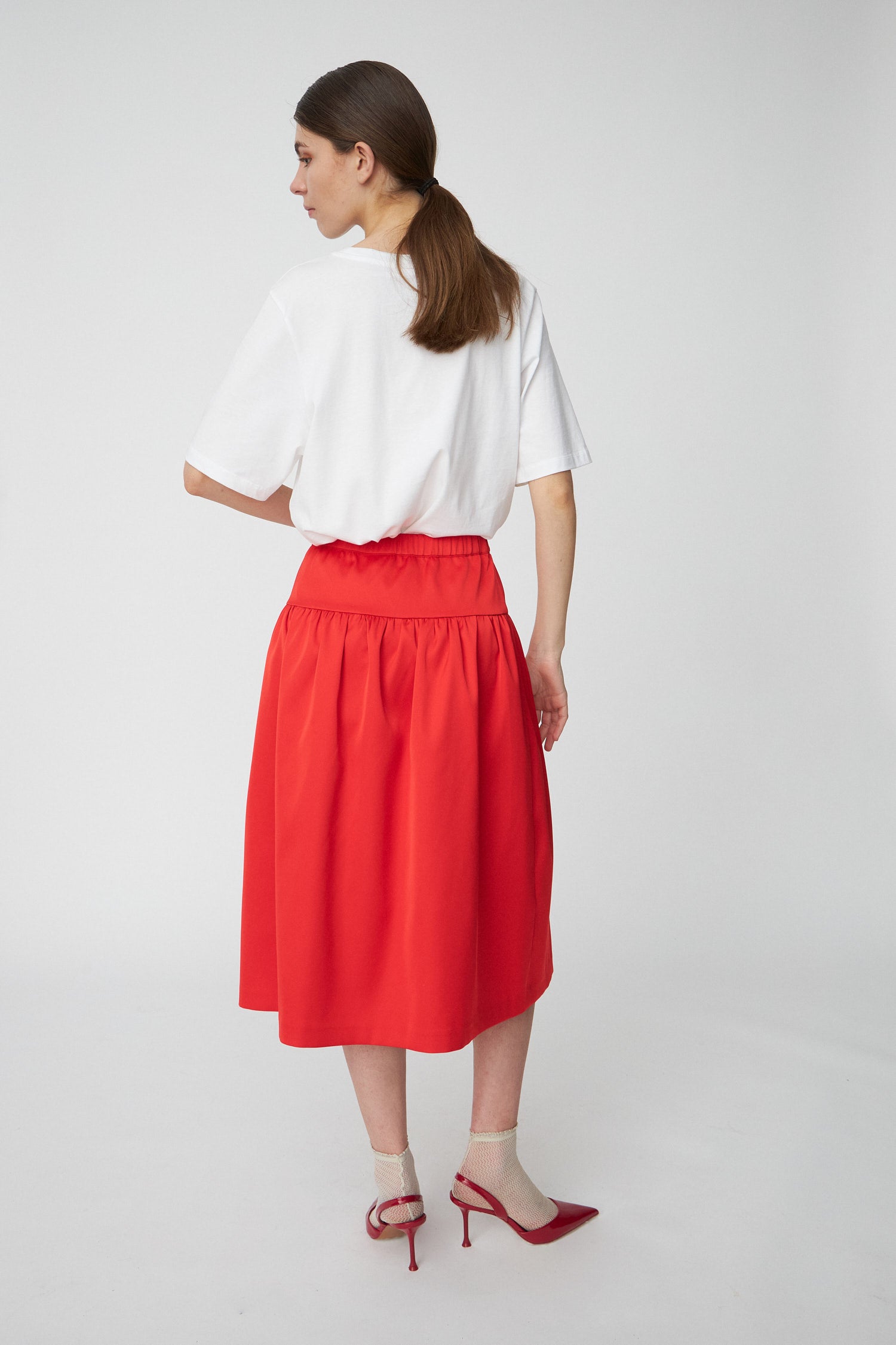 Stella Nova Heavy Sateen Skirt Skirt 418 Flame Red