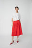 Heavy Sateen Skirt - Flame Red