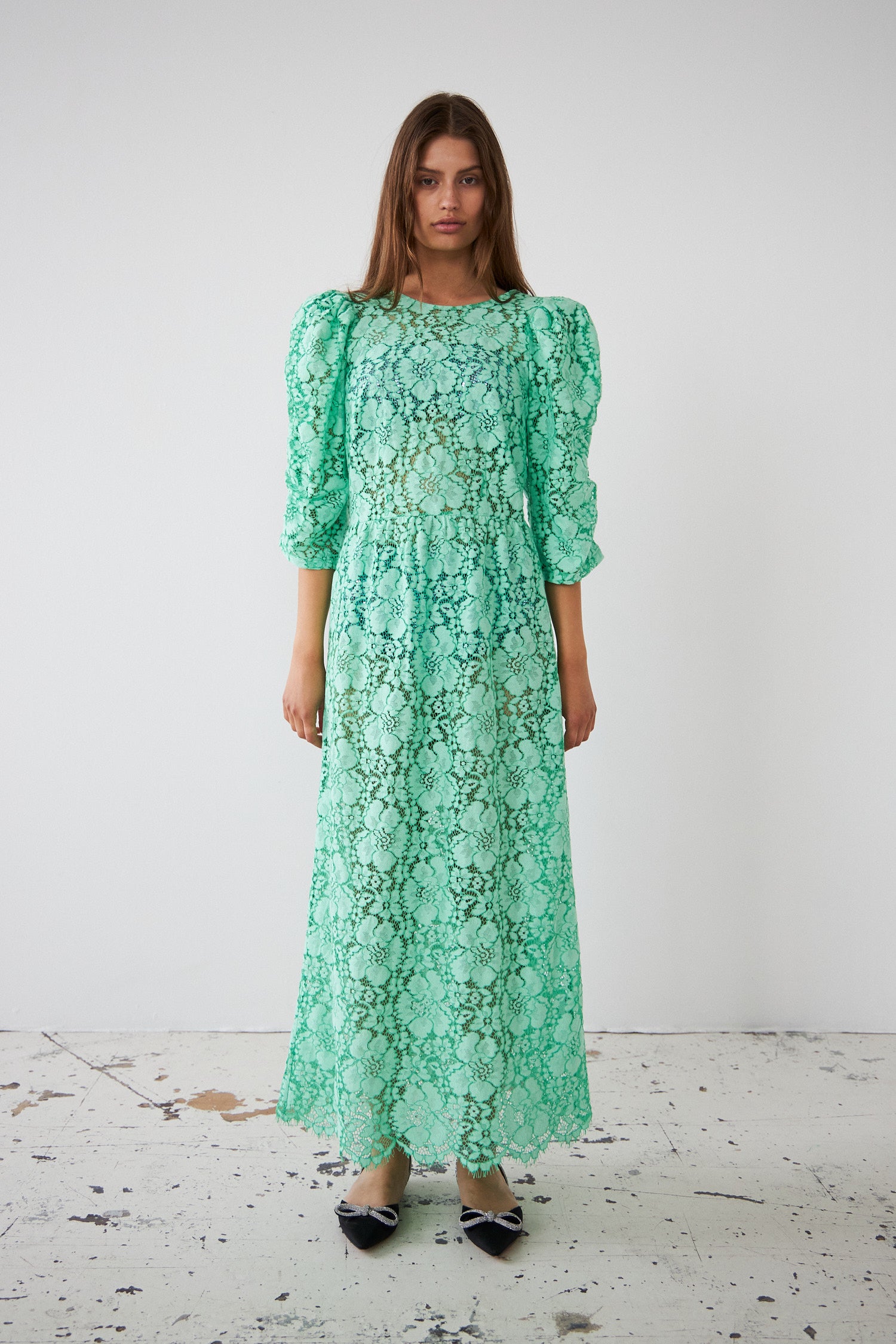 Stella Nova Lace maxi dress Dress 454 Bright Mint