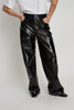 Læderbukser med jeans-look - Brown