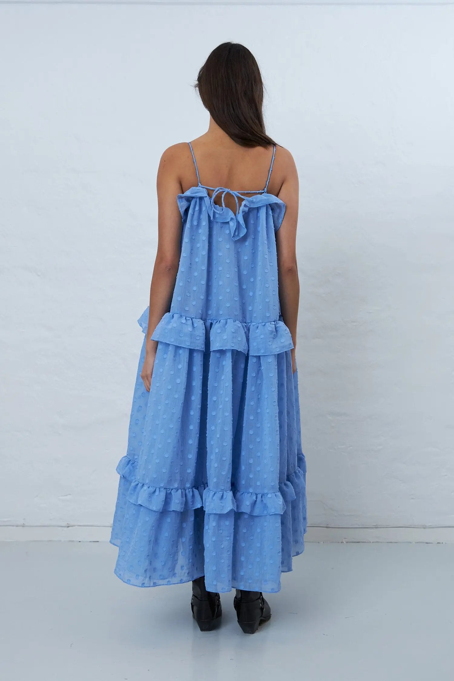 Stella Nova Maxi strap frill dress Dress 316 Summer Blue