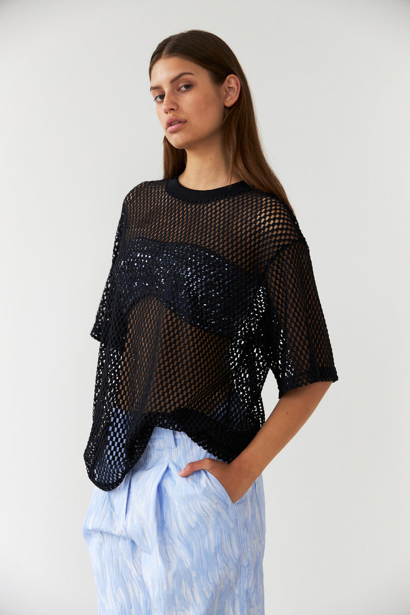 Stella Nova Mesh T-shirt T-shirt 999 Black