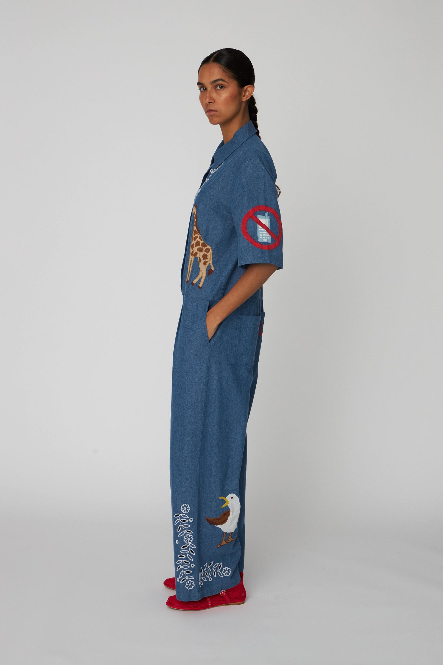 Stella Nova Out Of Office Embroidered Jumpsuit Jumpsuit 316 Summer Blue