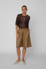 Pinstriped shorts - Khaki