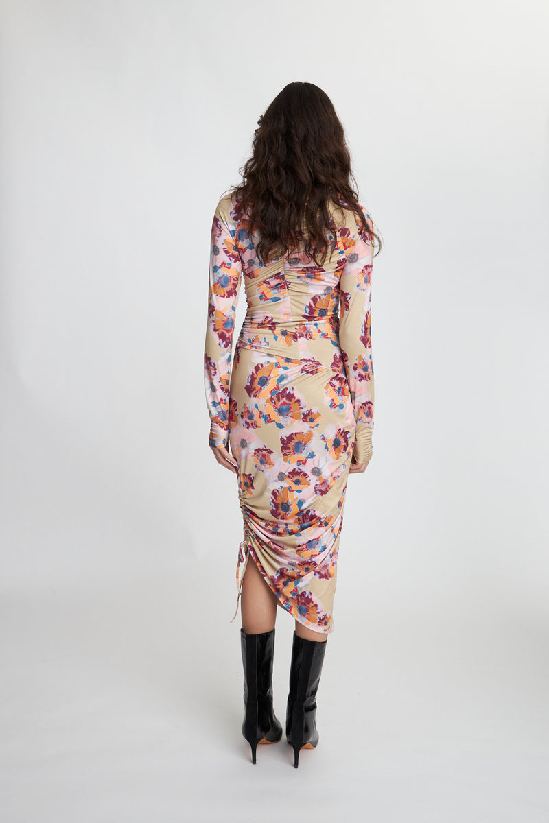 Stella Nova Printed jersey dress Dress 476 Happy Bright Flowers