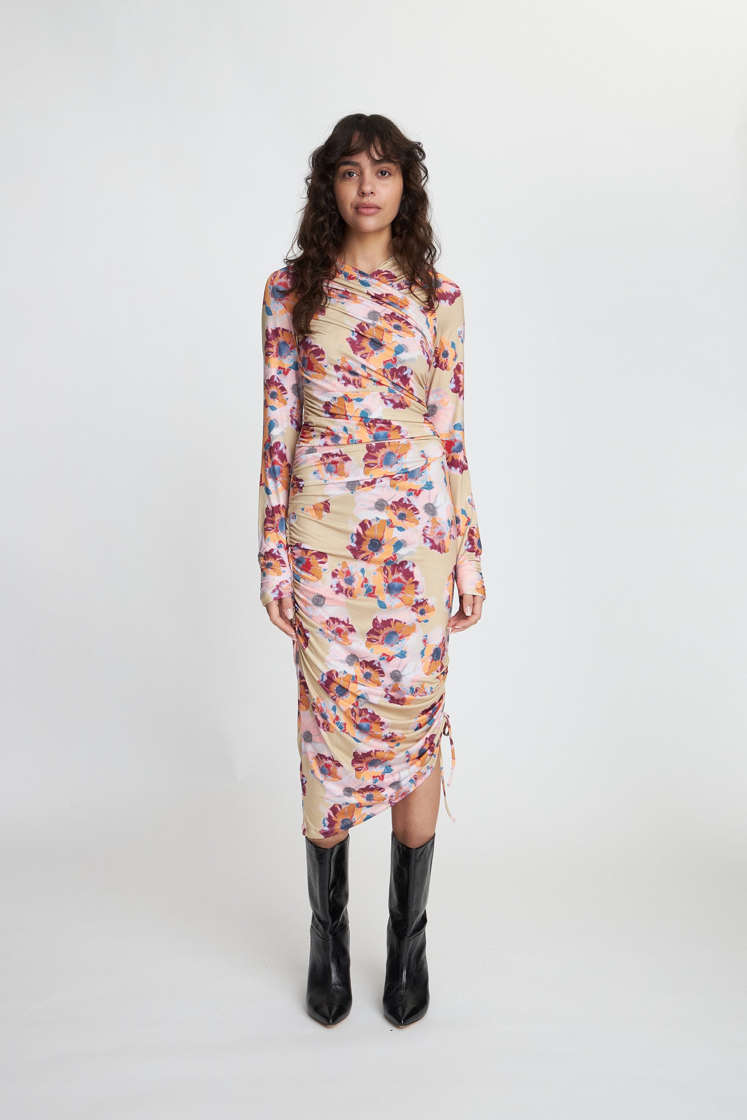 Stella Nova Printed jersey dress Dress 476 Happy Bright Flowers