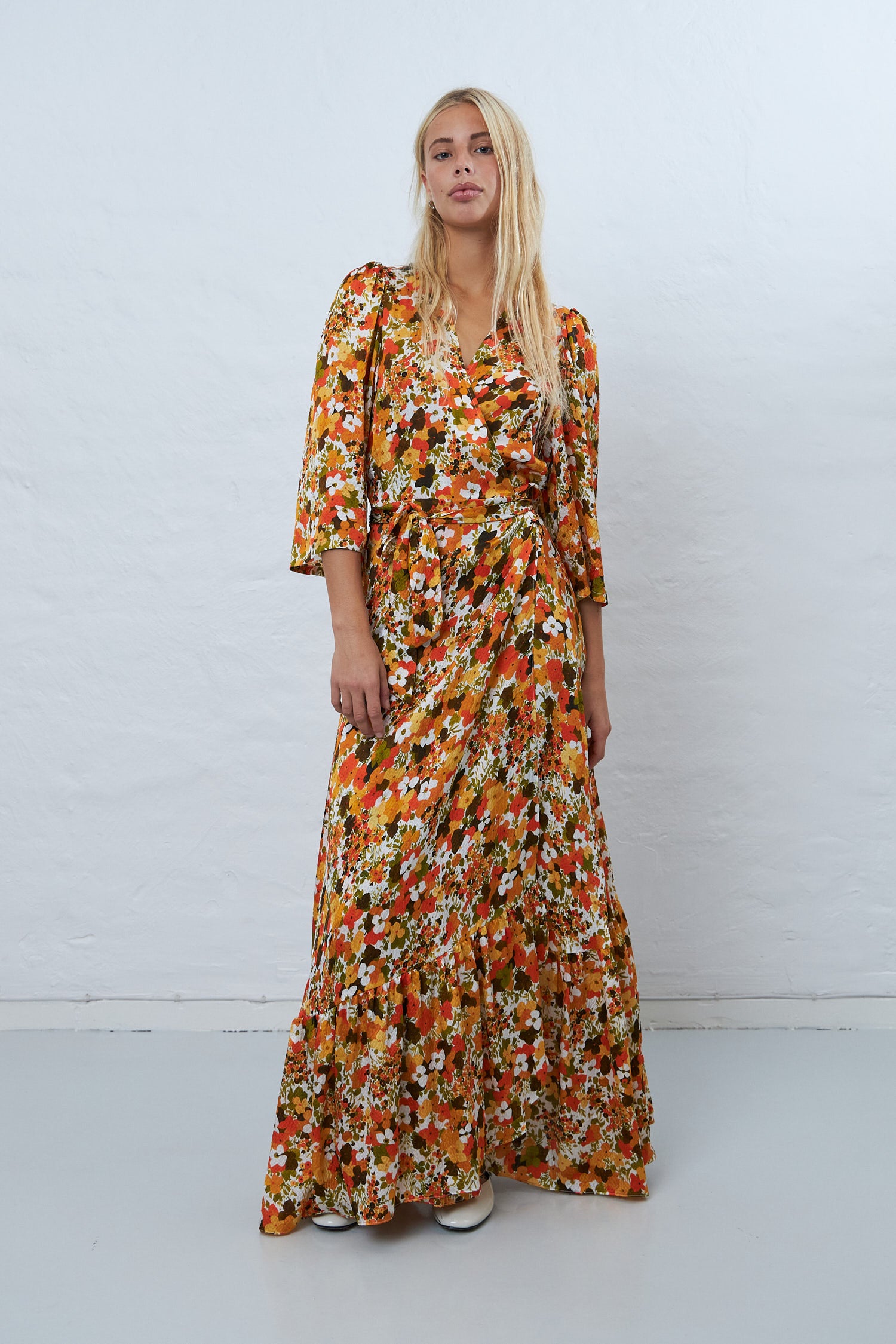 Stella Nova Printed maxi wrapdress Dress 882 Summer Burned