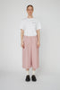 Salt and Pepper Cropped Low-Waist Pants - Pink Powder