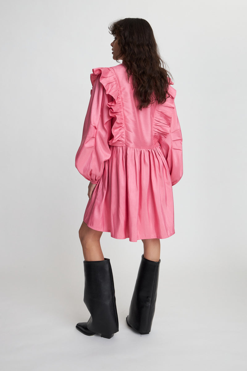 Stella Nova Short dress with ruffles Dress 465 Pink