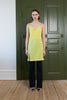 Silk slip dress - Pale Lime Yellow