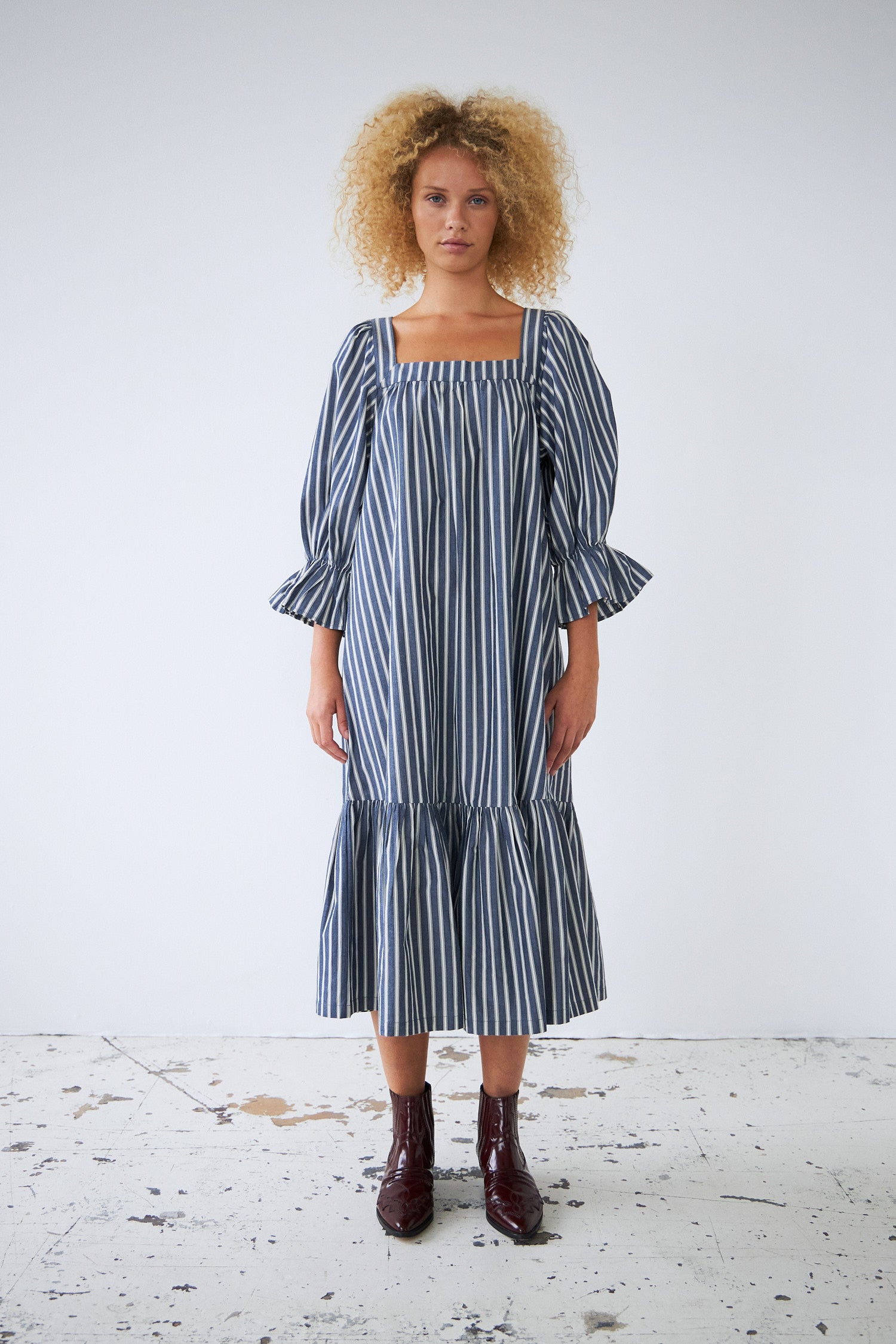 Stella Nova Striped midi dress Dress 313 Blue Stripes