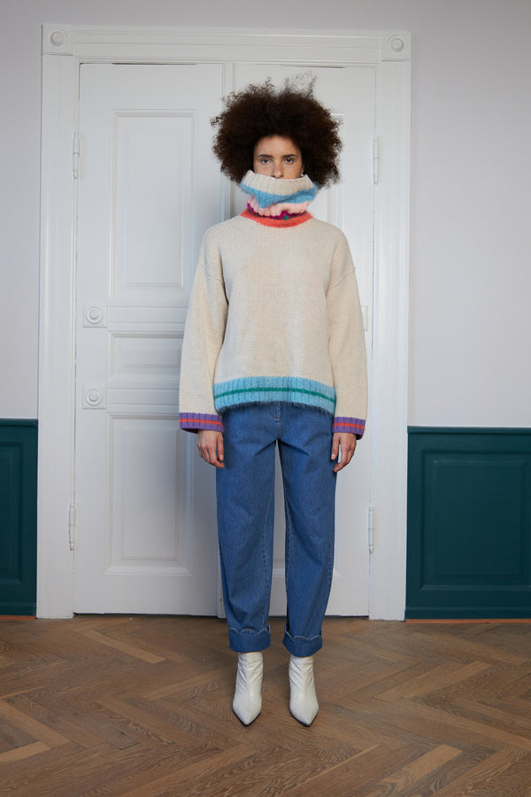 Stella Nova Sweater with roll neck Sweater 644 Fresh Mix