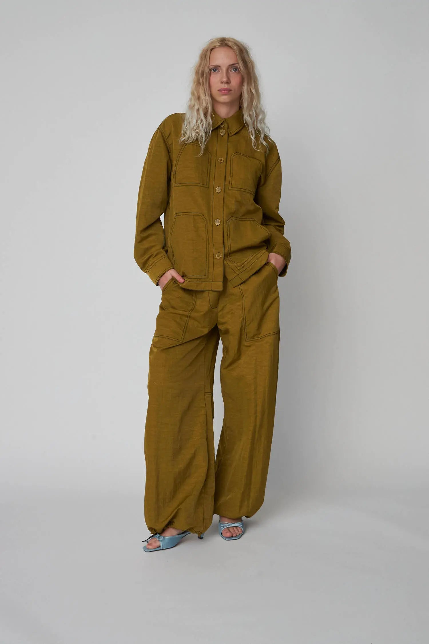 Stella Nova Workwear Shirt Jacket Shirt 207 Olive