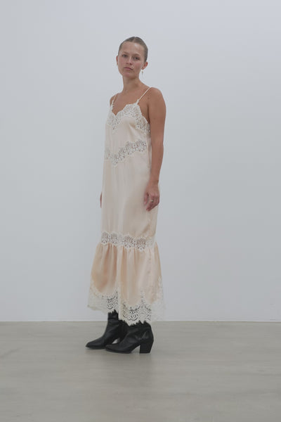 Stella Nova Delicate Lace Slip Dress Dress 409 Navy /Creme