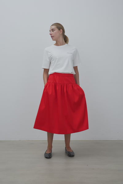 Stella Nova Heavy Sateen Skirt Skirt 418 Flame Red