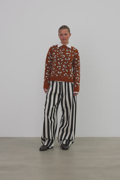 Stella Nova Animal Jacquard Sweater Sweater 473 Burned Orange